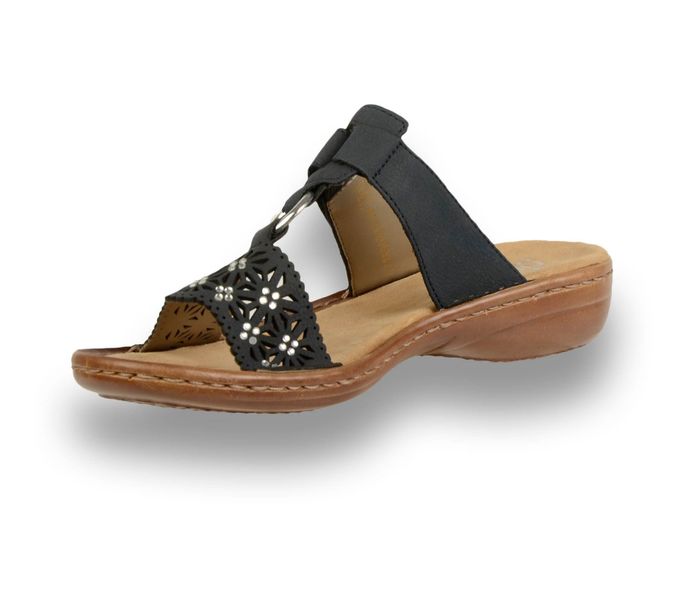 Rieker 60871 Dames Sandalen – Koningsblauw, Licht & Schokabsorberend, Met Klittenbandsluiting – Pacific 14, Maat 39 EU