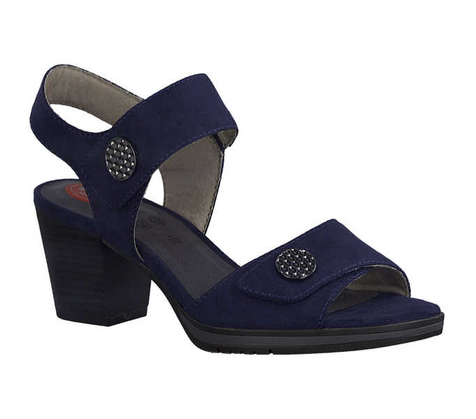 Tamaris Sandalia Con Pulsera Para Mujer | Tacón Cono 7.5 Cm | Cuero Sintético | Hebilla | Modelo 1-1-28319-22